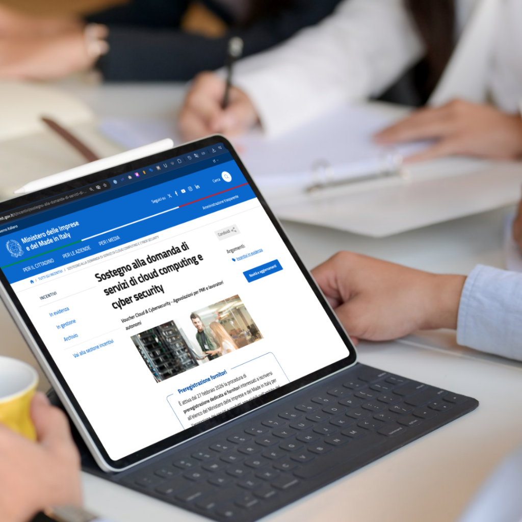 Consulenza per cyber security aziendale e accesso a incentivi fondo perduto.